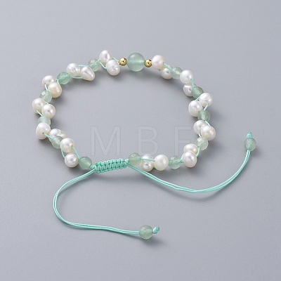 Braided Beads Bracelets BJEW-JB05056-01-1