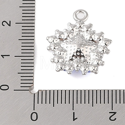 Rack Plating Alloy with Rhinestone Pendants FIND-B037-03P-01-1