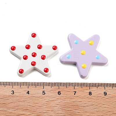 Colored Dots Opaque Resin Decoden Cabochons RESI-S04-04-1