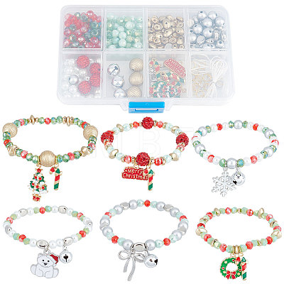 DIY Christmas Bracelet Making Kit BJEW-SC0001-07-1