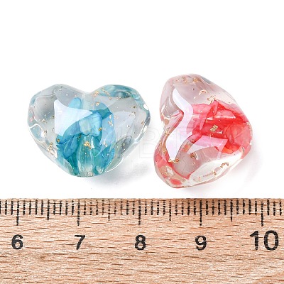 Transparent Resin & Natural Shell Beads RESI-B039-02B-1