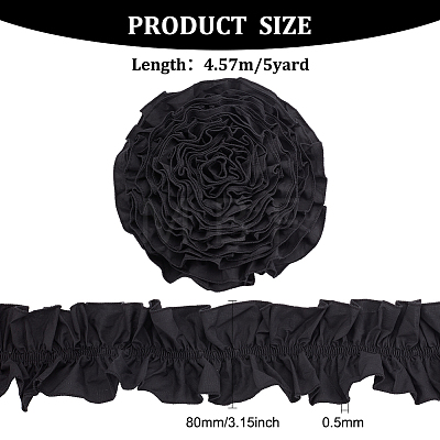 Polyester Ruffled Trimming DIY-WH0430-116A-1