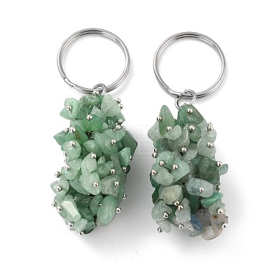 Natural & Synthetic Gemstone Keychain KEYC-C050-01-RS-1