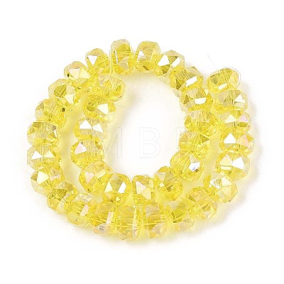 Electroplate Transparent Glass Beads Strands EGLA-N022-04A-D19-1