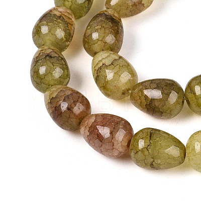 Baking Paint Crackle Glass Beads Strands DGLA-N019-03A-08-1