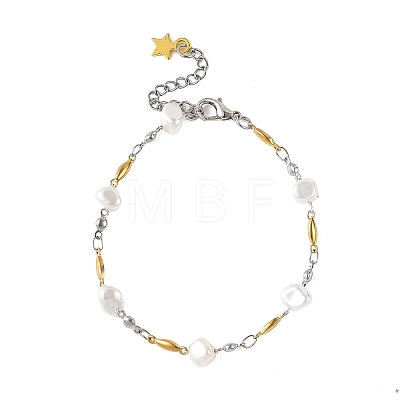 304 Stainless Steel Oval Link Chain Bracelets for Women BJEW-JB14165-1