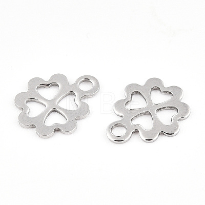 Tarnish Resistant 201 Stainless Steel Flower Charms STAS-R064-29-1