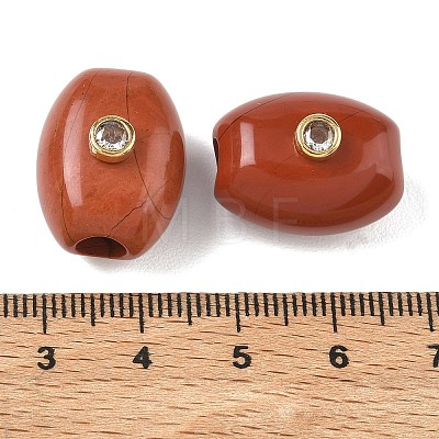 Natural Red Jasper European Beads GG-CBA105B-02D-G-1