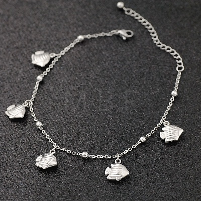 Bohemia Style Ocean Theme 304 Stainless Steel Anklets WG73A42-09-1
