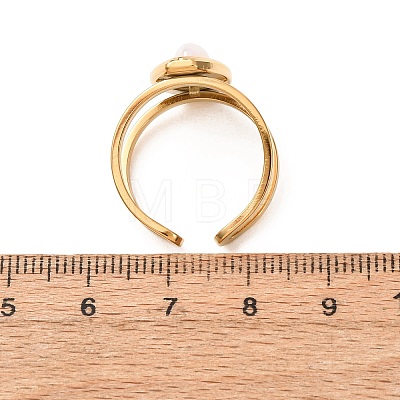 304 Stainless Steel Cuff Open Rings for Women SA-CBA4D5F-02G-1