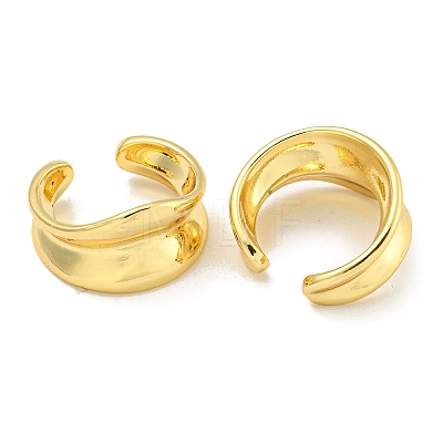 Brass Cuff Earrings EJEW-C104-151G-1
