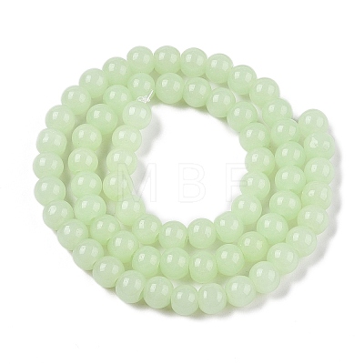 Imitation Jade Glass Beads Strands GLAA-T032-J6mm-03-1