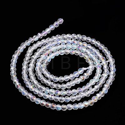 Electroplate Glass Beads Strands GLAA-H021-01A-AB01-1