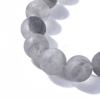 Natural Cloudy Quartz Beads Stretch Bracelets BJEW-JB04173-02-1