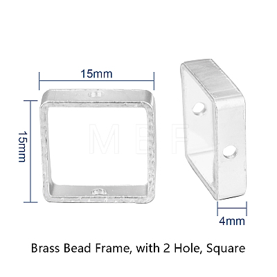 Brass Bead Frame KK-CJ0001-47S-1
