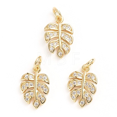 Brass Micro Pave Cubic Zirconia Pendants ZIRC-E164-20G-1