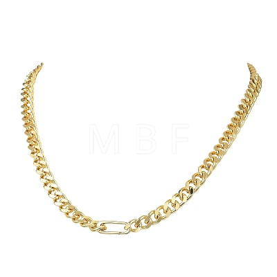 7.5MM Brass Panzer Chain Necklaces NJEW-JN06004-1