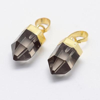 Natural Gemstone Pointed Charms G-G720-12-1