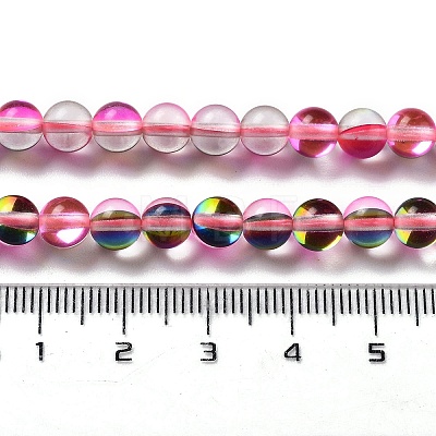 Synthetic Moonstone Beads Strands G-P528-J01-10-1