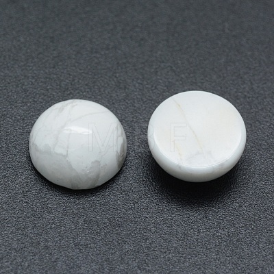 Natural Howlite Cabochons G-P393-R32-4MM-1