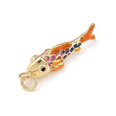 Brass Enamel Pendants KK-L255-03G-A02-1