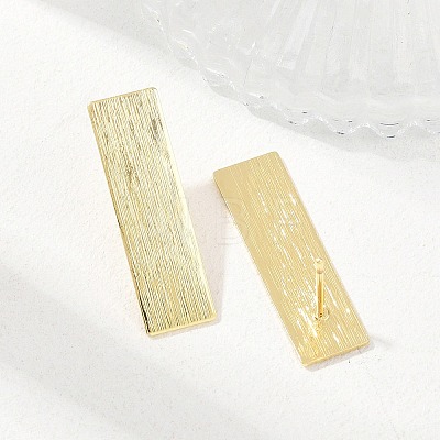 Brass Stud Earrings EJEW-G471-27B-G-1