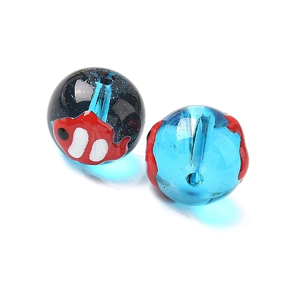Ocean Theme Handmade Glass Enamel Beads LAMP-D304-02H-1