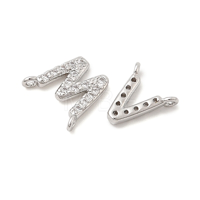 26Pcs Brass Micro Pave Clear Cubic Zirconia Pendants KK-H252-02P-1