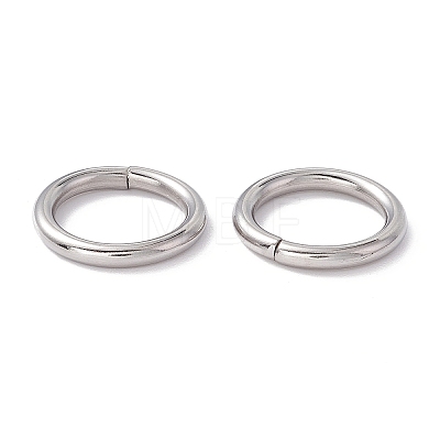 Non-Tarnish 304 Stainless Steel Open Jump Rings X-STAS-C040-01F-P-1