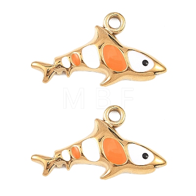 304 Stainless Steel Enamel Pendants STAS-Z186-21G-1