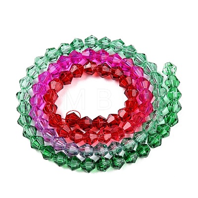 Gradient Color Baking Painted Glass Bead Strands X-DGLA-A039-T6mm-A010-1