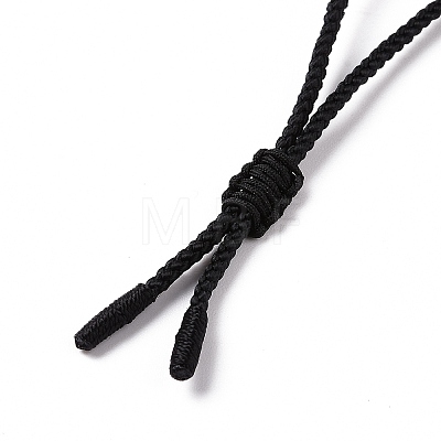 Adjustable Natural Mixed Gemstone Sailor's Knot Pendant Necklace with Nylon Cord for Women NJEW-L171-02-1
