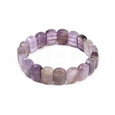 Natural Amethyst Beaded Stretch Bracelets for Women Men BJEW-M049-11C-1