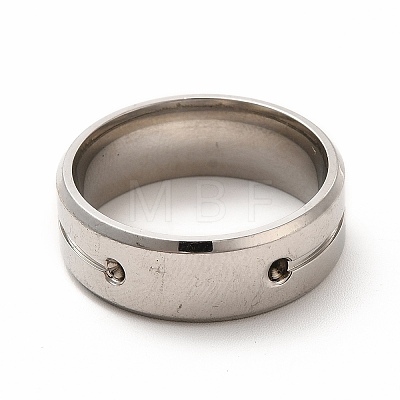 201 Stainless Steel Finger Ring Findings STAS-P323-02P-1