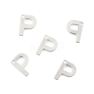 Tarnish Resistant 304 Stainless Steel Letter Charms STAS-O072-P-1