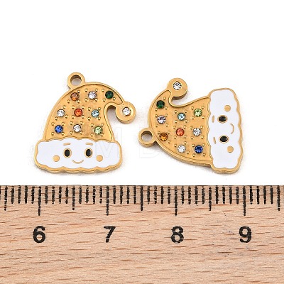 Christmas 304 Stainless Steel Enamel Pendants SA-CBA85C0-02E-G-1