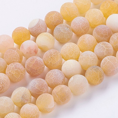 Natural Weathered Agate Beads Strands G-G589-10mm-02-1