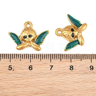 304 Stainless Steel Enamel Pendants SA-CBAF5D5-18G-02-1