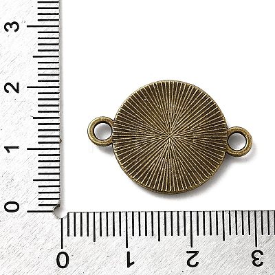 Flat Round Alloy Cabochon Connector Settings X-PALLOY-N0087-03AB-NF-1