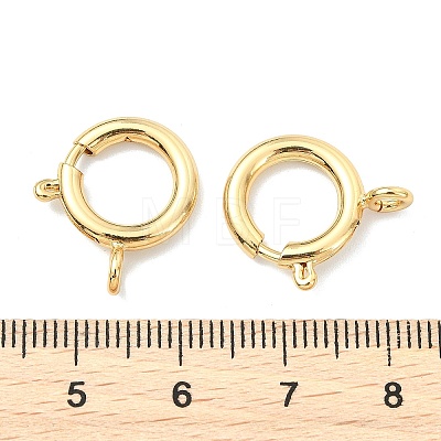 SHEGRACE Brass Spring Ring Clasps XGRPCN223-224G-1