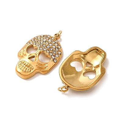 304 Stainless Steel Rhinestone Pendants RB-CBA9088-04G-C-1