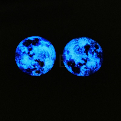 Fluorescent Glass Cabochons GGLA-T004-12C-1