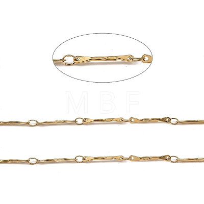 Ion Plating(IP) 304 Stainless Steel Bone Link Chains CHS-G025-15G-1