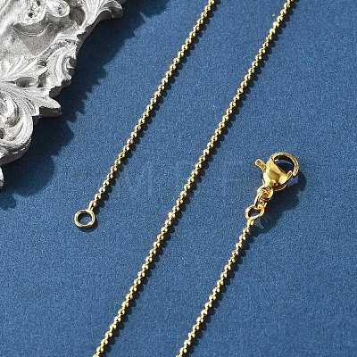 Brass Ball Chain Necklaces X-MAK-L009-06G-1