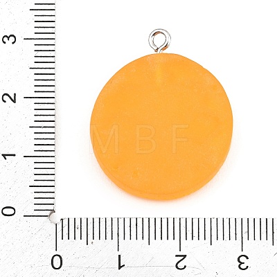 Opaque Resin Imitation Fruit Pendants RE-CBA3138-01F-P-1