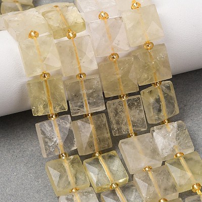 Heated Natural Lemon Quartz Beads Strands G-F839-A13-01-1