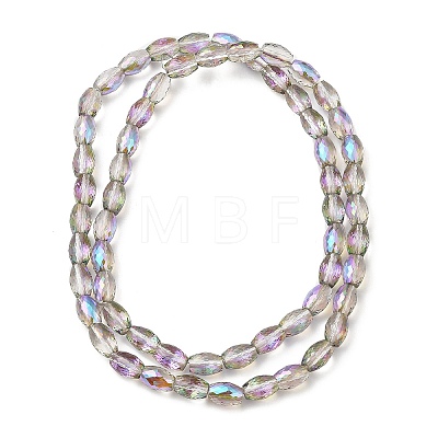 Transparent Electroplate Glass Beads Strands EGLA-I017-01-FR01-1
