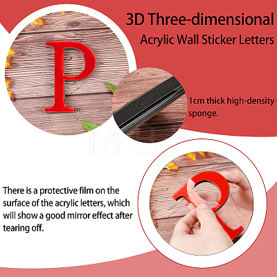 CREATCABIN Acrylic Mirror Wall Stickers Decal DIY-CN0001-13B-P-1