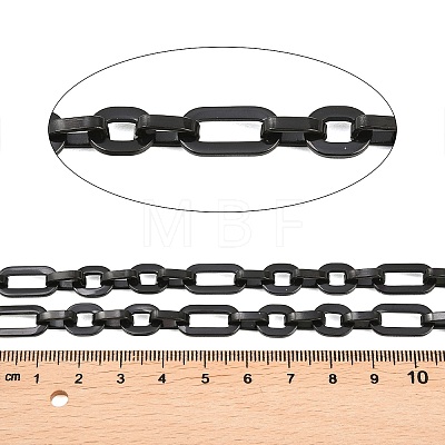 201 Stainless Steel Oval Link Chains CHS-F024-02B-EB-1