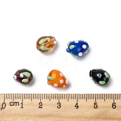 Handmade Lampwork 3D Strawberry Beads LAMP-R109A-M-1